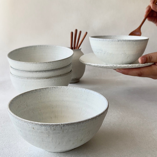 白釉 ろくろスープ皿 ①〜⑤ お椀・ボウル・鉢 LA POTERIE SAKURA 通販