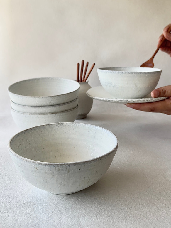 白釉 ろくろスープ皿 ①〜⑤ お椀・ボウル・鉢 LA POTERIE