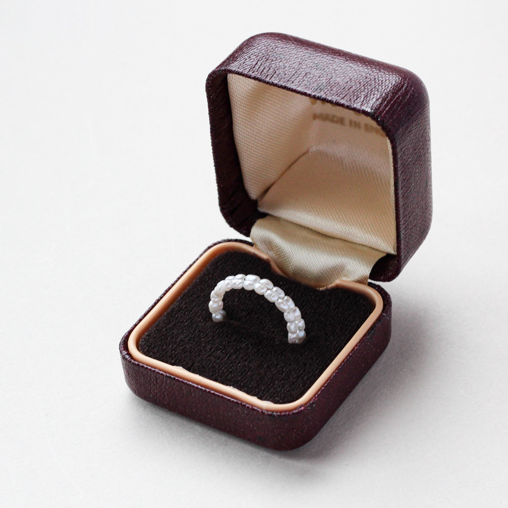 【淡水パール】ライスパール形状記憶リング　K14GF　R1666