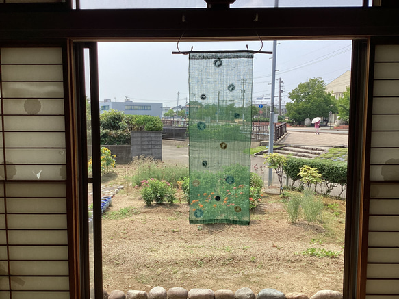 蚊帳　淡緑のタペストリー 6枚目の画像