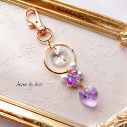 紫陽花サンキャッチャー✩.*˚ミニチャームアンブレラ付き✩.*˚ 自分だけの目印~紫陽花アンブレラマーカー 傘チャーム マスク