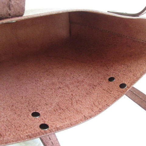 手縫い♪《牛革》ハンドソーイング・ブラウン・マイクロシュリンク・一枚革のミニトート・0406