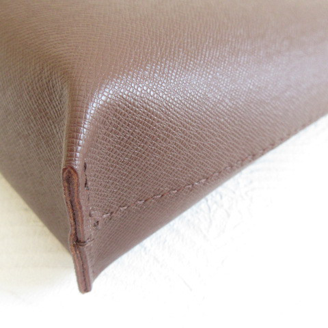 手縫い♪《牛革》ハンドソーイング・ブラウン・マイクロシュリンク・一枚革のミニトート・0406