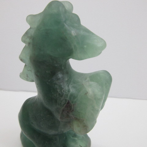 No.CR-361 天然石 ＜彫刻置物＞ フローライト 馬 248g