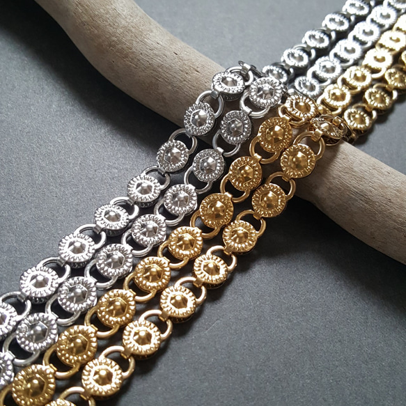 [50cm] オール ステンレス製 6mm幅 オリエンタル デザイン チェーン サージカルステンレス 金属アレルギー対応 1枚目の画像