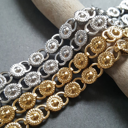 [50cm] オール ステンレス製 6mm幅 オリエンタル デザイン チェーン サージカルステンレス 金属アレルギー対応 2枚目の画像