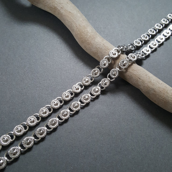 [50cm] オール ステンレス製 6mm幅 オリエンタル デザイン チェーン サージカルステンレス 金属アレルギー対応 10枚目の画像