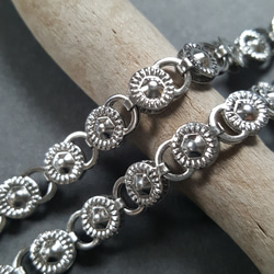 [50cm] オール ステンレス製 6mm幅 オリエンタル デザイン チェーン サージカルステンレス 金属アレルギー対応 5枚目の画像