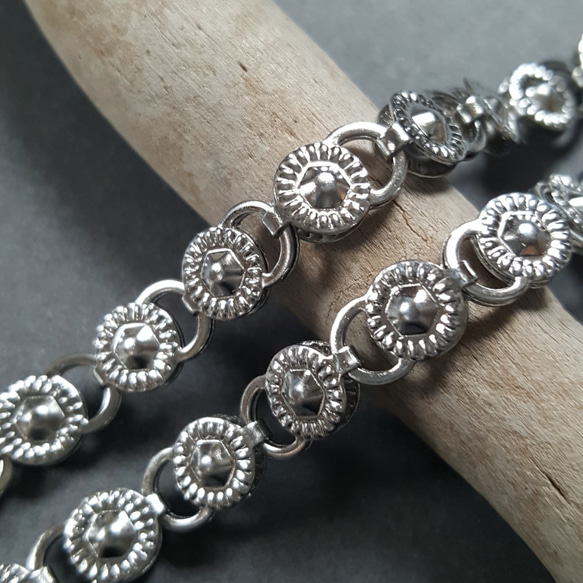 [50cm] オール ステンレス製 6mm幅 オリエンタル デザイン チェーン サージカルステンレス 金属アレルギー対応 5枚目の画像