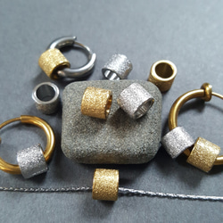 [1pcs] オール ステンレス 直径約6mm キラキラ パイプ ビーズ 金属アレルギー対応 2枚目の画像