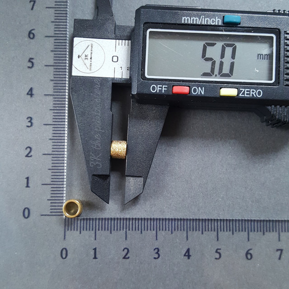 [1pcs] オール ステンレス 直径約6mm キラキラ パイプ ビーズ 金属アレルギー対応 7枚目の画像