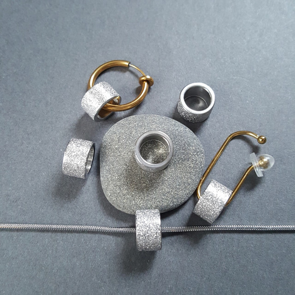 [1pcs] オール ステンレス 直径約10mm キラキラ パイプ ビーズ 金属アレルギー対応 11枚目の画像
