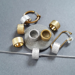 [1pcs] オール ステンレス 直径約10mm キラキラ パイプ ビーズ 金属アレルギー対応 3枚目の画像
