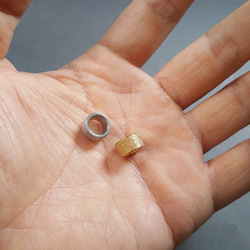 [1pcs] オール ステンレス 直径約10mm キラキラ パイプ ビーズ 金属アレルギー対応 7枚目の画像