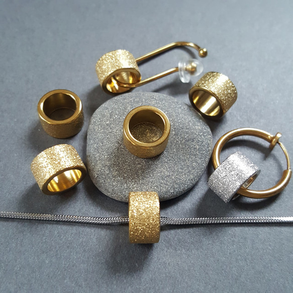 [1pcs] オール ステンレス 直径約10mm キラキラ パイプ ビーズ 金属アレルギー対応 9枚目の画像