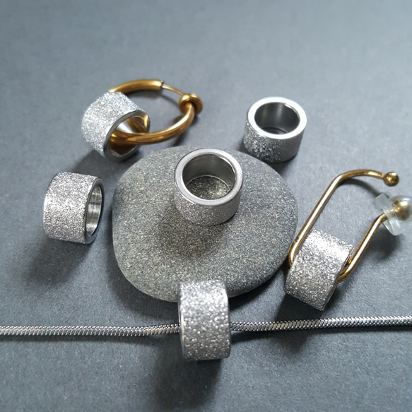 [1pcs] オール ステンレス 直径約10mm キラキラ パイプ ビーズ 金属アレルギー対応 10枚目の画像