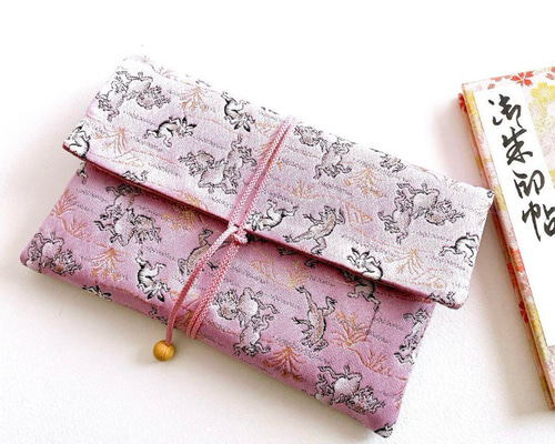 御朱印帳ケース 金襴 鳥獣戯画 御朱印帳カバー 御朱印帳入れ 御朱印帳