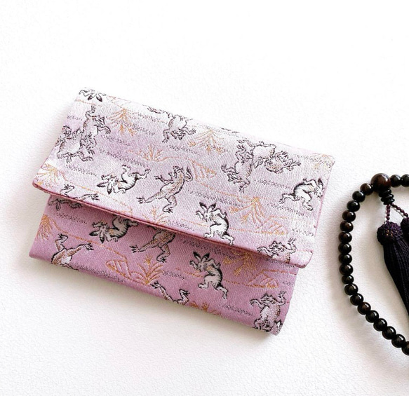 数珠袋 金襴 鳥獣戯画 数珠入れ 念珠袋 念珠入れ 数珠ケース 念珠