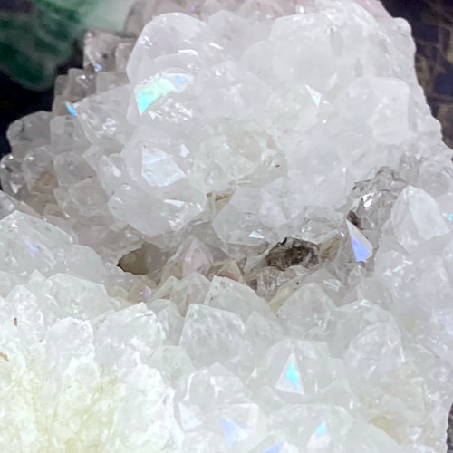 インド産　アナンダライト　水晶　クリスタル　レインボークォーツ　原石　クラスター インド産 アナンダライト 水晶 クリスタル レインボークォーツ 原石