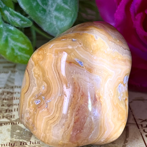 クレイジーレースアゲート 瑪瑙 原石 タンブル 握り石 マーブル