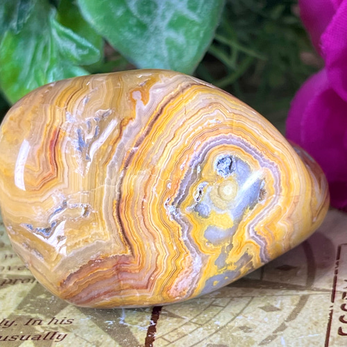 クレイジーレースアゲート 瑪瑙 原石 タンブル 握り石 マーブル模様