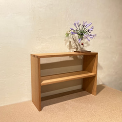 栗無垢材 コの字ラック 二段 棚・シェルフ・ラック ma-wood 通販