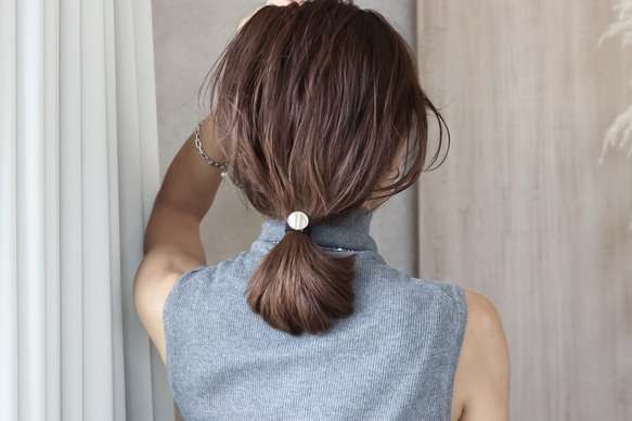 wave coin hair ring｜silver｜アレルギー対応 13枚目の画像