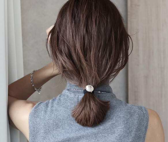 wave coin hair ring｜silver｜アレルギー対応 1枚目の画像