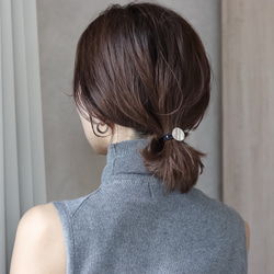 wave coin hair ring｜silver｜アレルギー対応 2枚目の画像