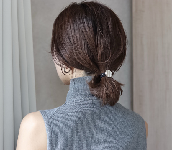 wave coin hair ring｜silver｜アレルギー対応 2枚目の画像