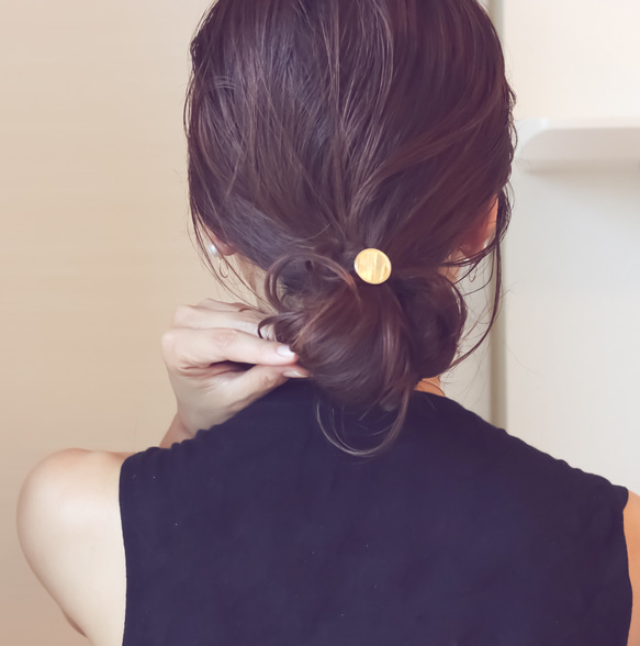 wave coin hair ring｜silver｜アレルギー対応 8枚目の画像