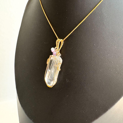 ブラジル産 水晶 クリスタル お守りペンダントトップ ポイント