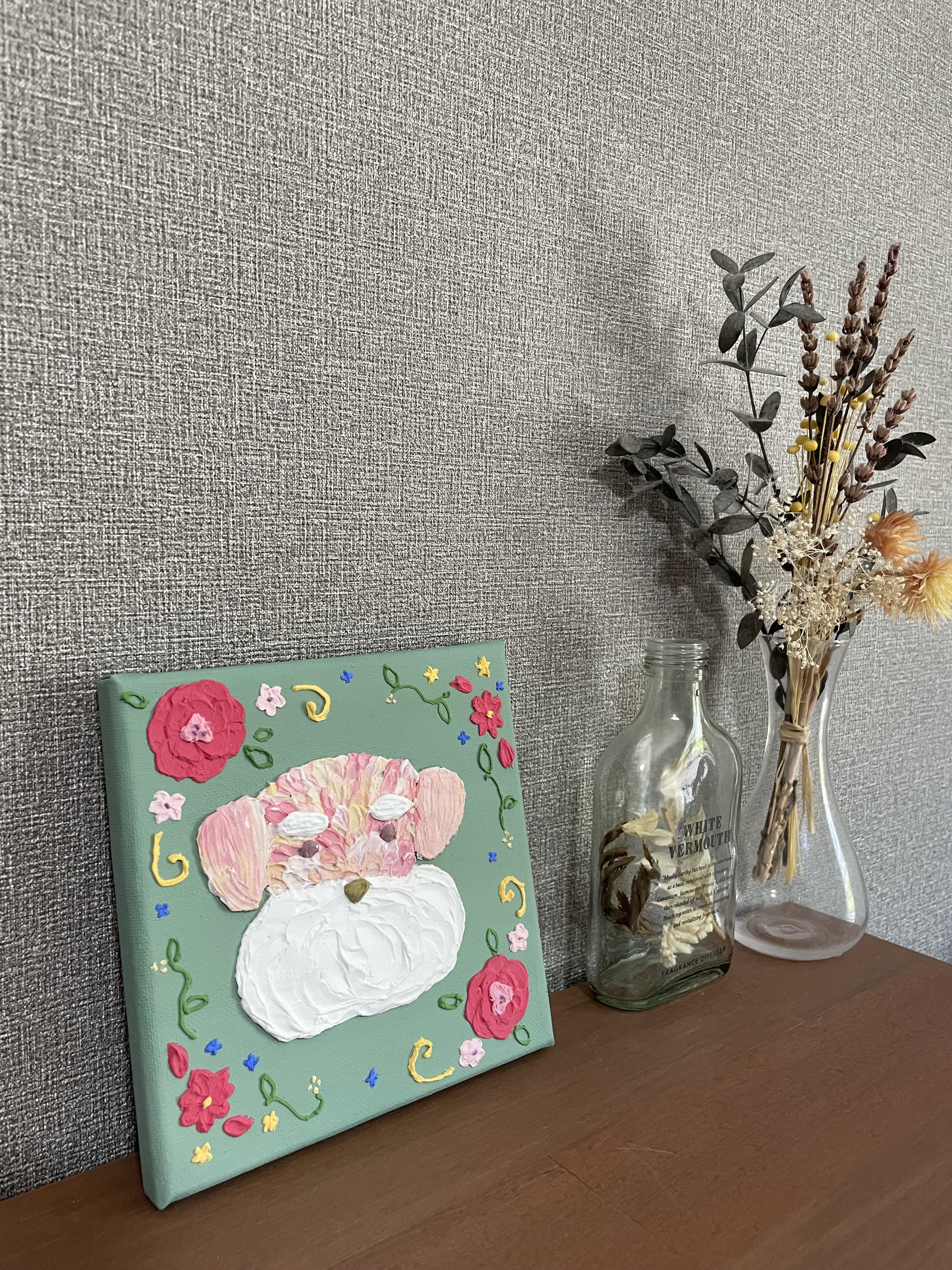 textureシュナ-flower テクスチャーアート シュナウザー アート