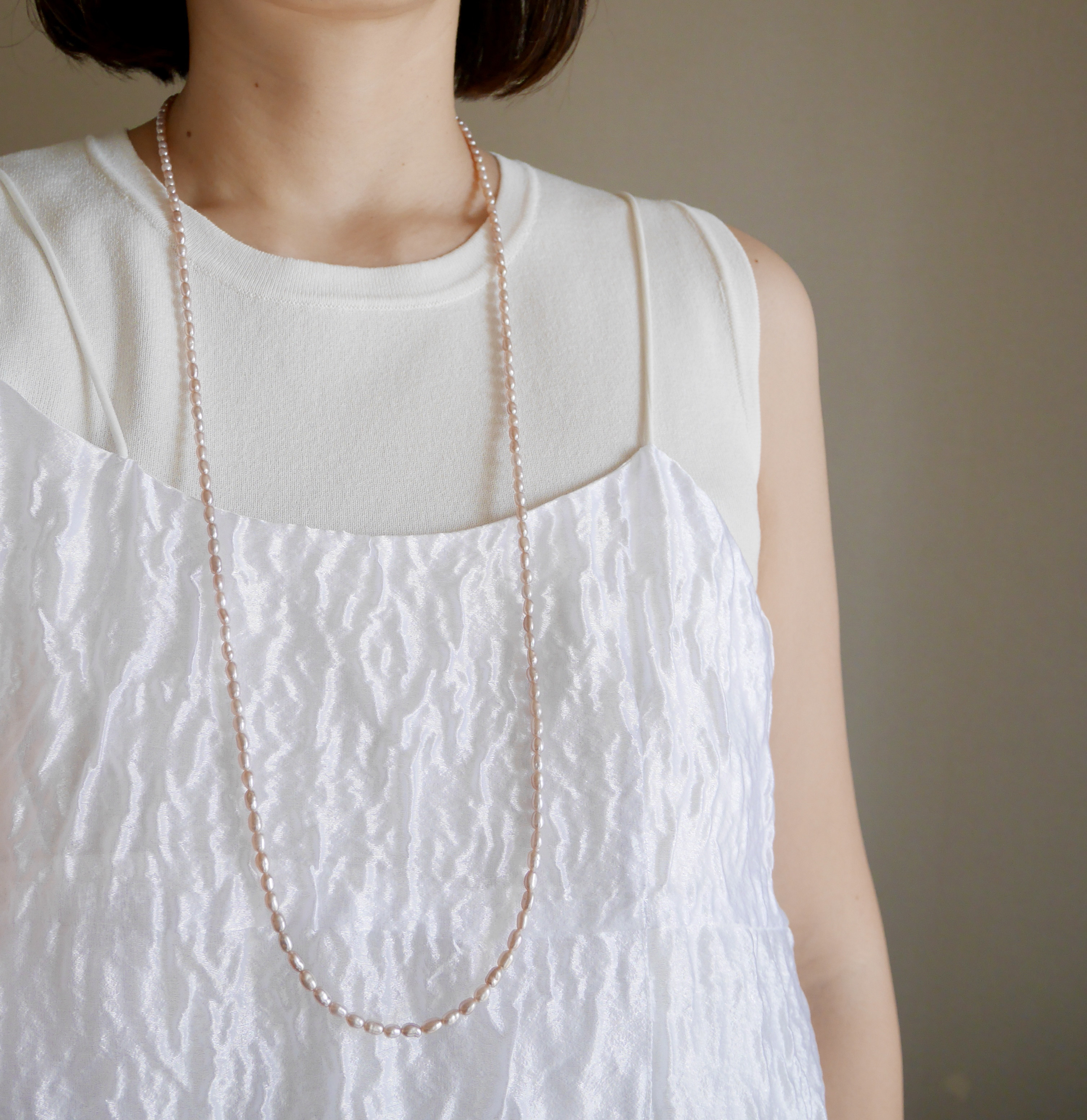 《Komore／2way》ロングにもショートにもなる淡水パールネックレス（S36）