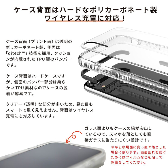 キツネのクリアスマホケース  iPhone15/14/13/12/11/XR/XS/SE2 かわいい 5枚目の画像