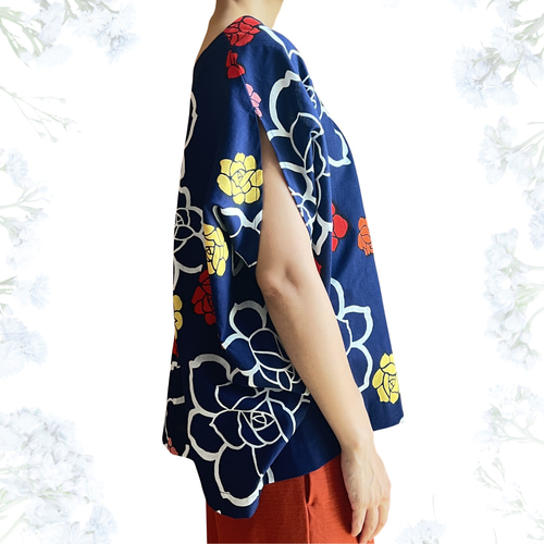 【一点物】浴衣リメイク カットソー 一点物】浴衣リメイク カットソー