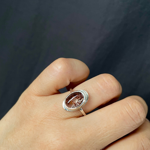 ガーデンクォーツ×シルバー950 リング/13号ガーデンクォーツ×シルバー