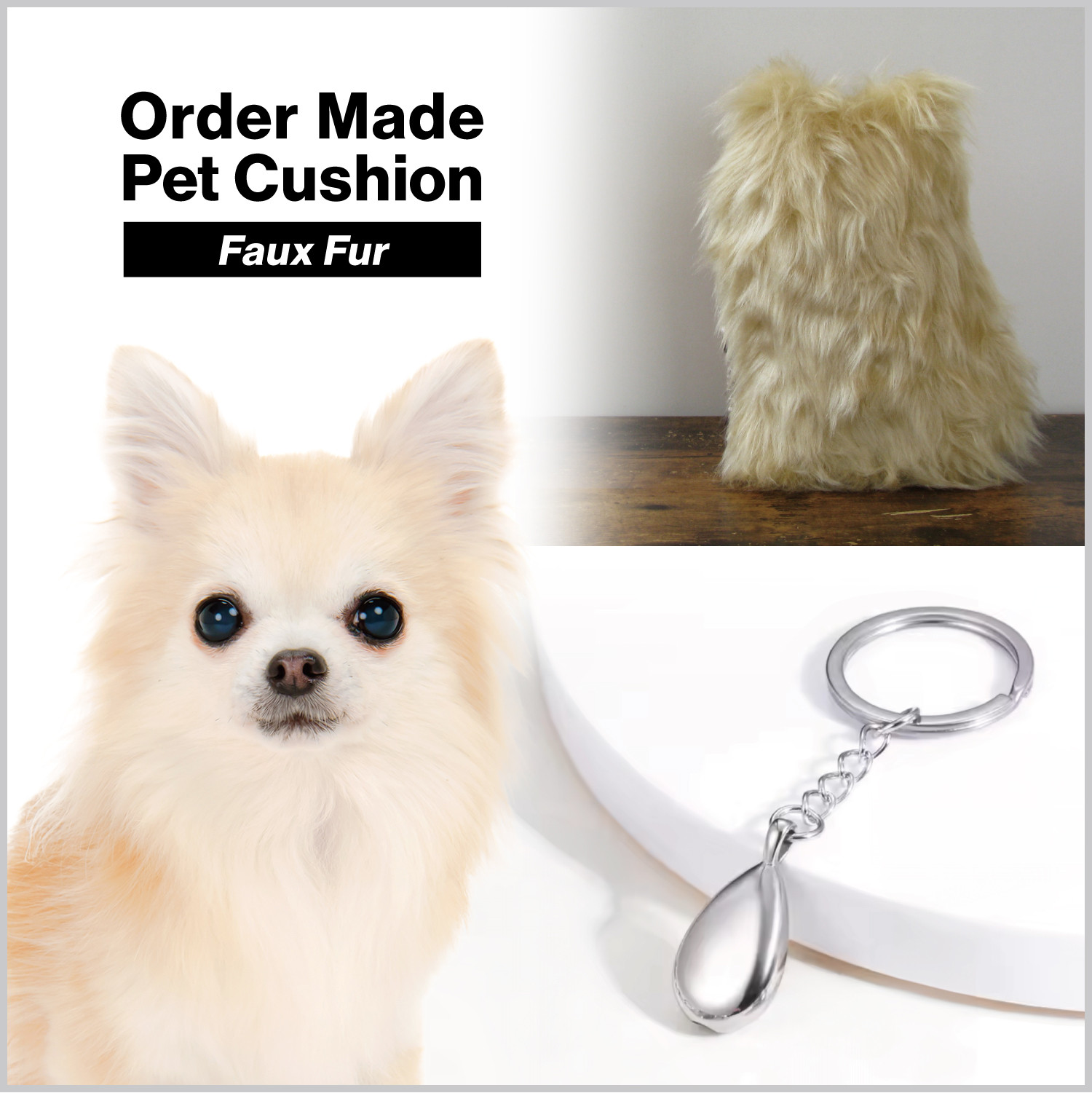 犬　猫　ペット　メモリアル　クッション　グッズ　ぬいぐるみ　ペットロス　オーダー　遺骨　遺髪　写真　うちの子　チワワcb