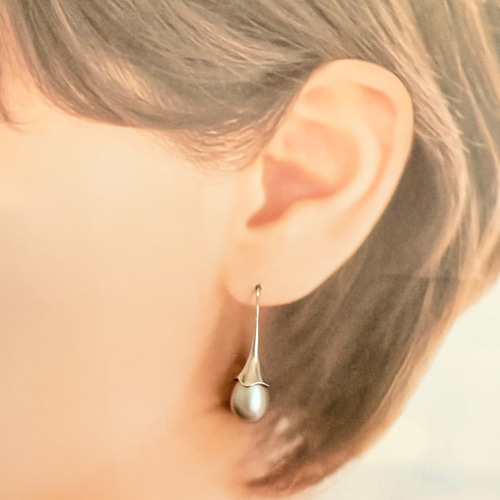 南洋真珠　チェーンフック　ピアス ピアス フック タイプ 最高品質 SILVER925 限界価格 真珠 パール