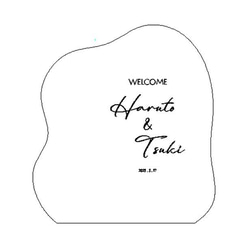 ウェルカムミラー『ふんわり②　小さめサイズ』 （アクリルシルバーミラー） 4枚目の画像