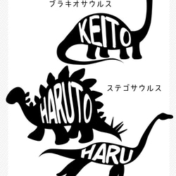 6種の恐竜から選べる名入れトートバッグ・レッスンバッグ 4枚目の画像