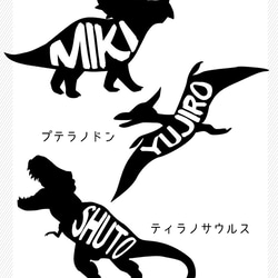 6種の恐竜から選べる名入れトートバッグ・レッスンバッグ 5枚目の画像