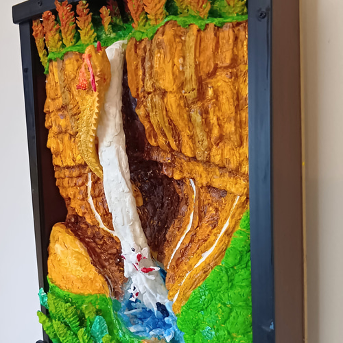 現代アートの「華厳の滝の登竜門」（3D painting） 現代アートの「華厳の滝の登竜門」（3D painting） 現代アートの