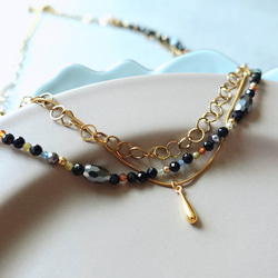 ハンドメイド 天然虹色 超大粒バロックパールネックレス カラー