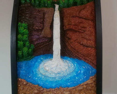 現代アートの「浄蓮の滝の登竜門」（3D painting） 現代アートの「浄蓮の滝の登竜門」（3D painting） - メルカリ