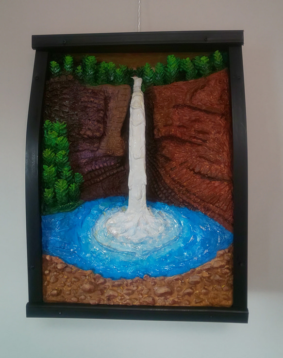 現代アートの「浄蓮の滝の登竜門」（3D painting） 現代アートの「浄蓮の滝の登竜門」（3D painting） - メルカリ