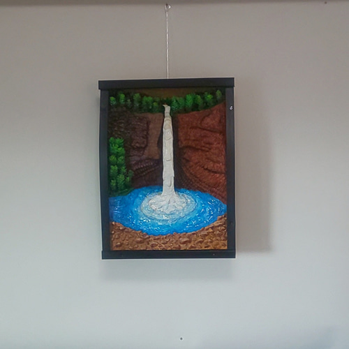 現代アートの「浄蓮の滝の登竜門」（3D painting） 現代アートの「浄蓮の滝の登竜門」（3D painting） - メルカリ