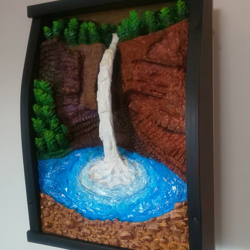 現代アートの「浄蓮の滝の登竜門」（3D painting） 現代アートの「浄蓮の滝の登竜門」（3D painting） - メルカリ