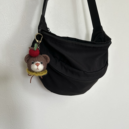 くまの棒針編み 編みぐるみ キーホルダー あみぐるみ みー 通販