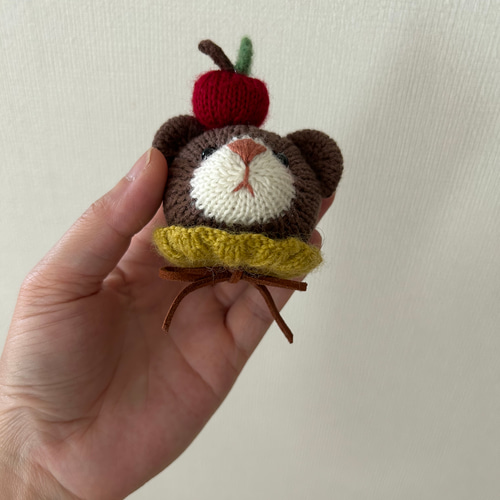 くまの棒針編み 編みぐるみ キーホルダー あみぐるみ みー 通販